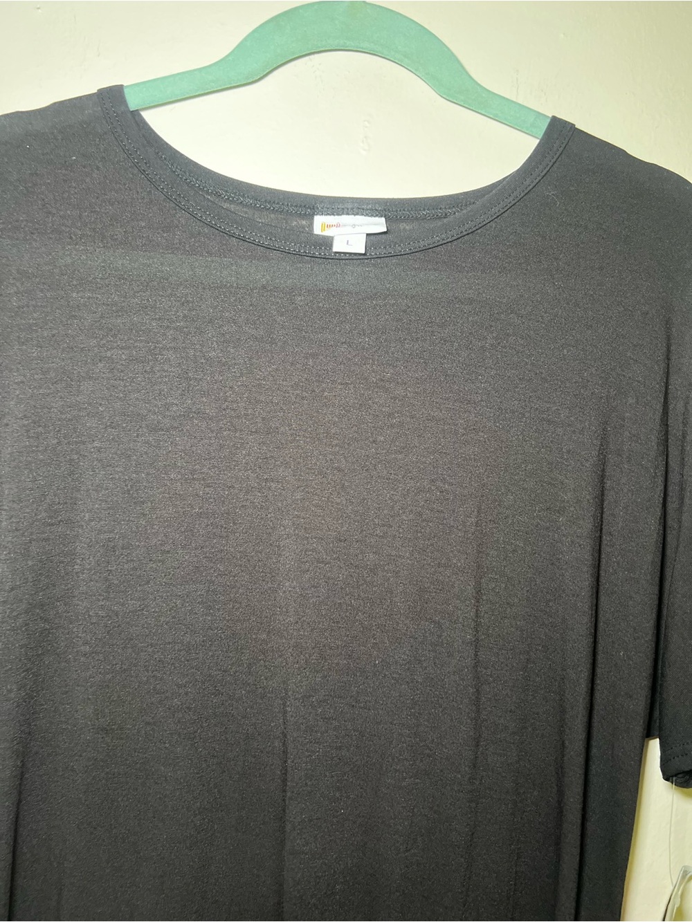 LuLaRoe Maria Black Maxi Dress with Short Sleeves - Picture 3 of 4